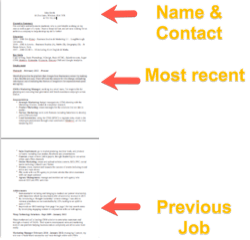 marketing CV structure