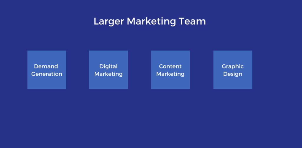 diagram of larger marketing team