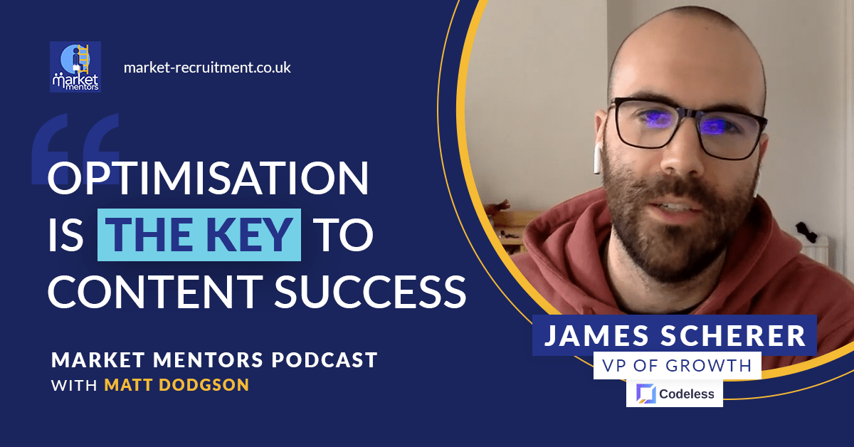 content marketing strategy on the market mentors podcast with james scherer