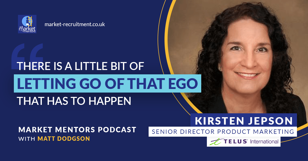 kirsten jepson discussing product marketing metrics on the market mentors podcast