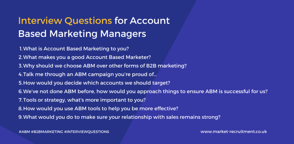 list of my top interview questions for ABM Managers